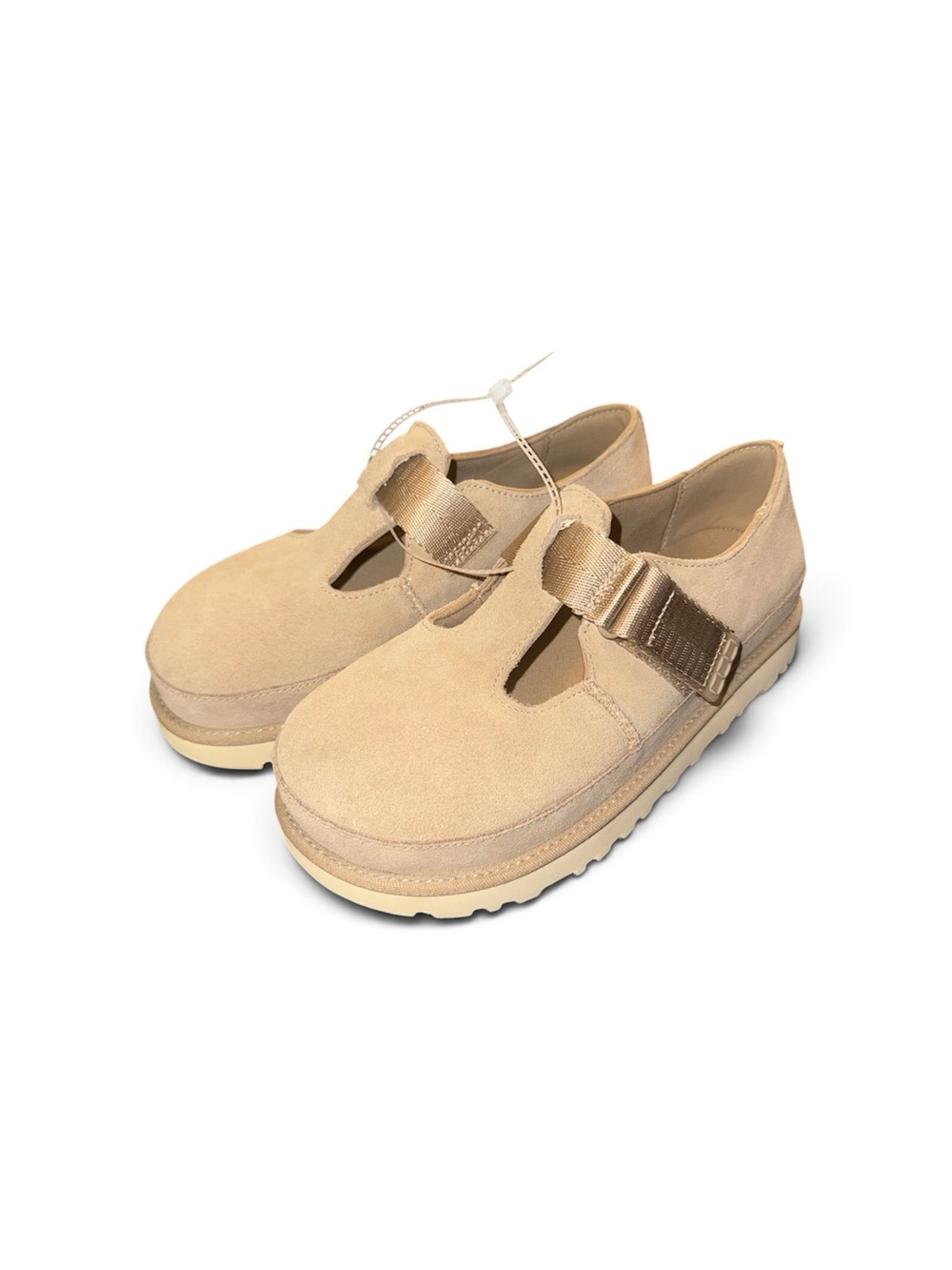 UGG women’s Beige Goldenstar Suede Mary Jane with Adjustable Strap